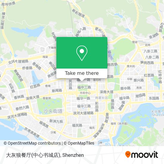 大灰狼餐厅(中心书城店) map