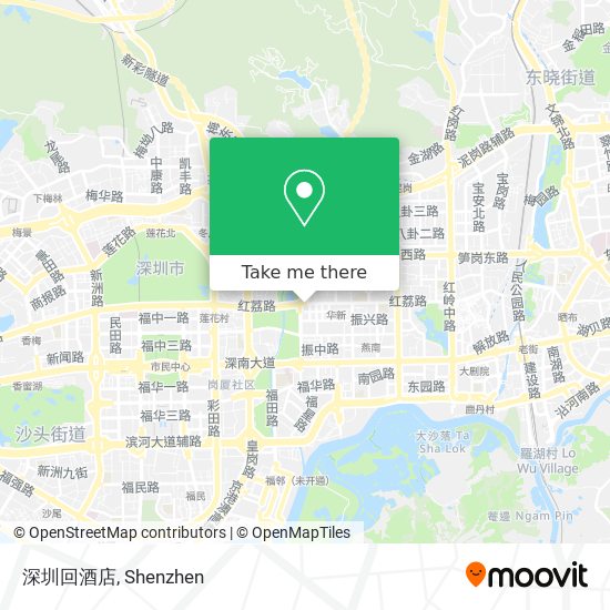 深圳回酒店 map