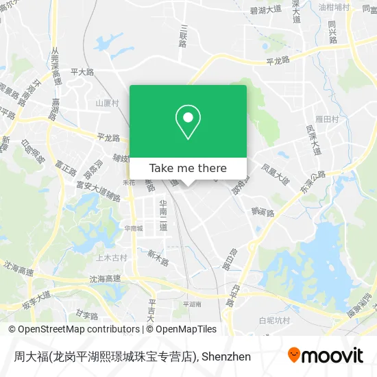 周大福(龙岗平湖熙璟城珠宝专营店) map