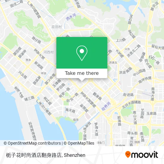 栀子花时尚酒店翻身路店 map