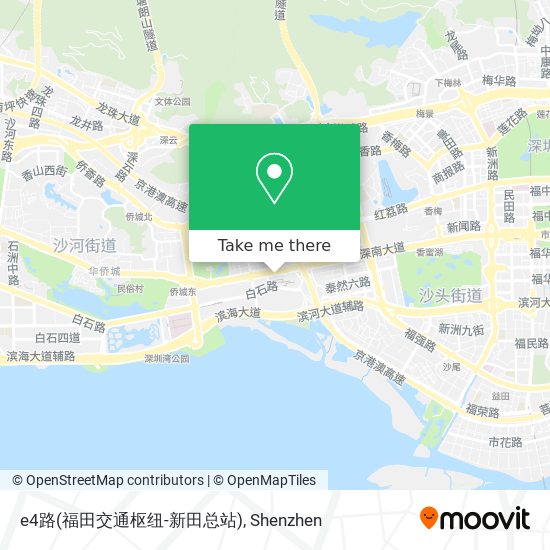 e4路(福田交通枢纽-新田总站) map