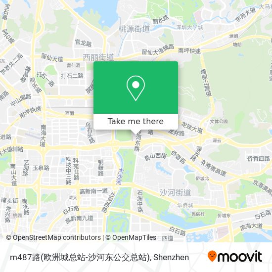 m487路(欧洲城总站-沙河东公交总站) map