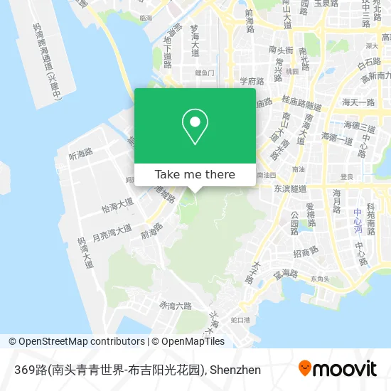 369路(南头青青世界-布吉阳光花园) map