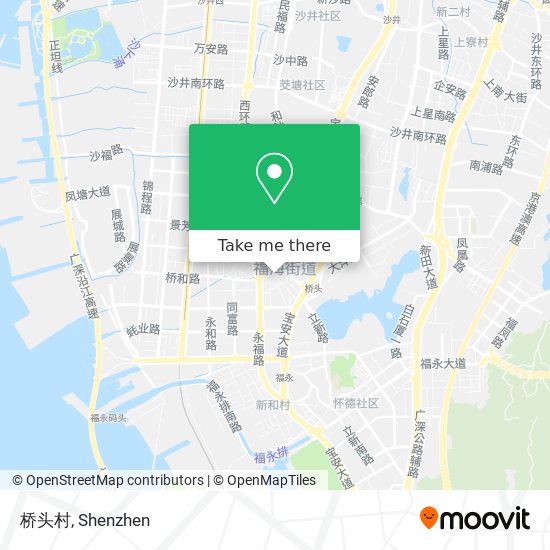 桥头村 map