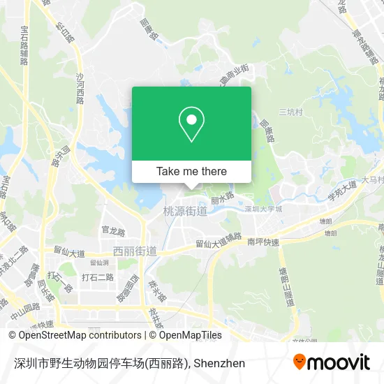深圳市野生动物园停车场(西丽路) map