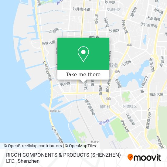 RICOH COMPONENTS & PRODUCTS (SHENZHEN) LTD. map