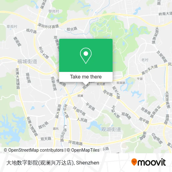 大地数字影院(观澜兴万达店) map