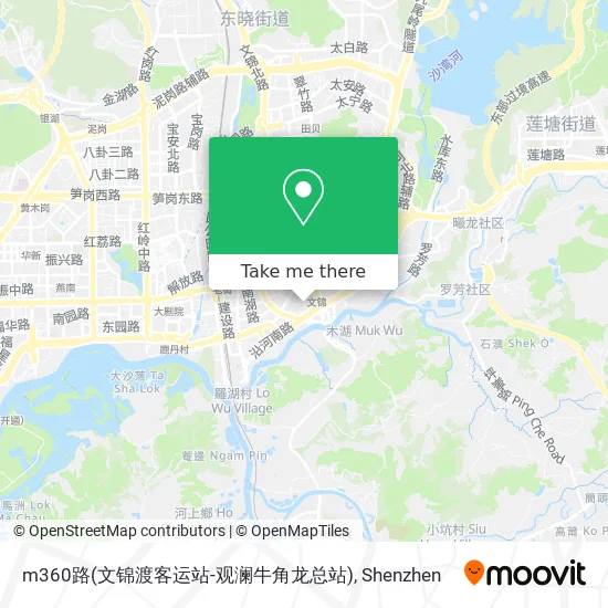 m360路(文锦渡客运站-观澜牛角龙总站) map