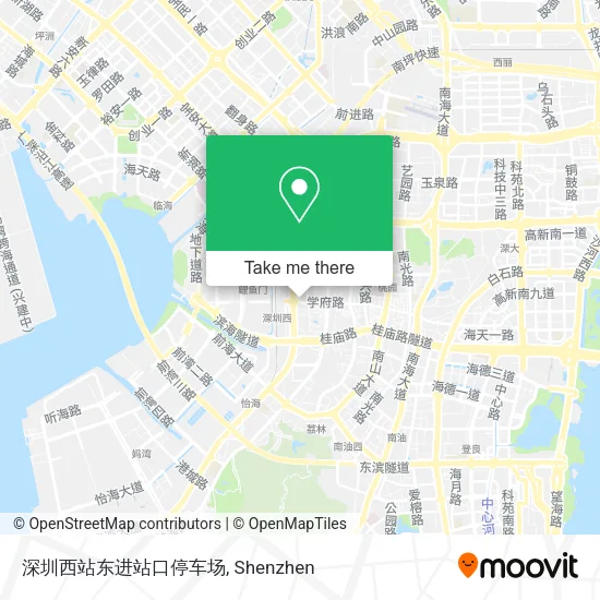 深圳西站东进站口停车场 map