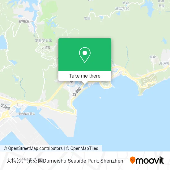 大梅沙海滨公园Dameisha Seaside Park map