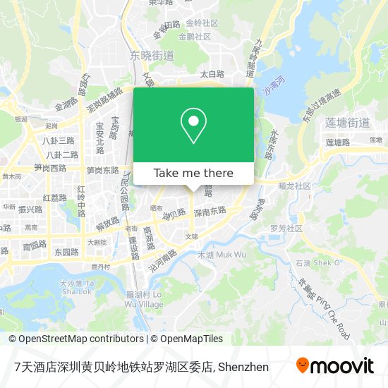 7天酒店深圳黄贝岭地铁站罗湖区委店 map