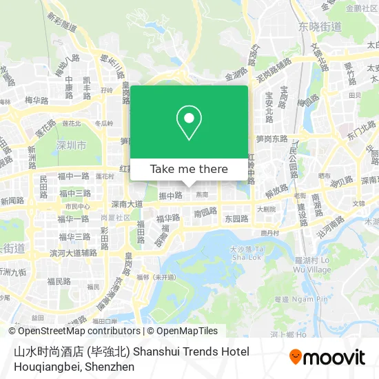 山水时尚酒店 (毕強北) Shanshui Trends Hotel Houqiangbei map