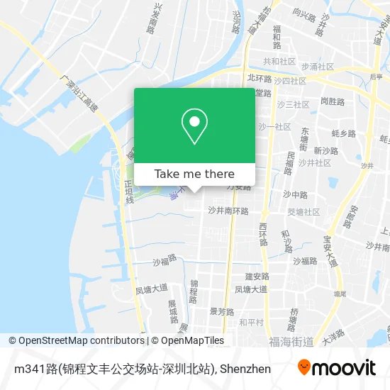 m341路(锦程文丰公交场站-深圳北站) map