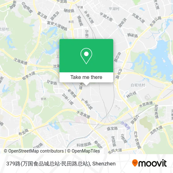 379路(万国食品城总站-民田路总站) map