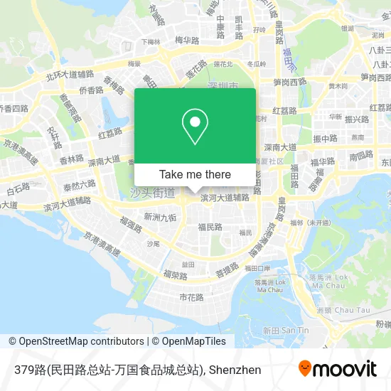379路(民田路总站-万国食品城总站) map