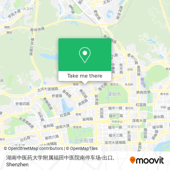湖南中医药大学附属福田中医院南停车场-出口 map