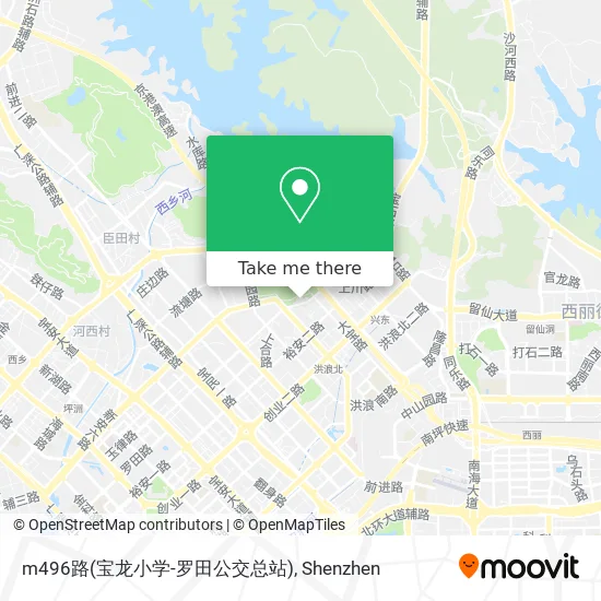 m496路(宝龙小学-罗田公交总站) map