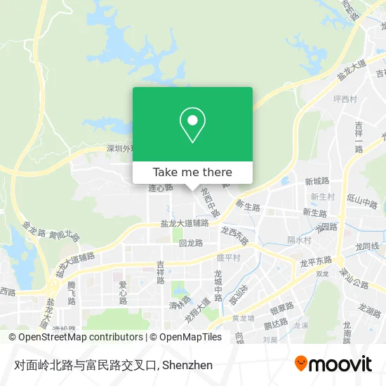 对面岭北路与富民路交叉口 map