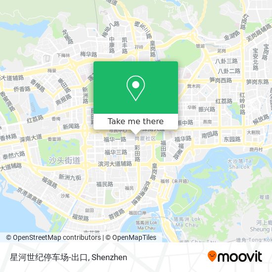星河世纪停车场-出口 map