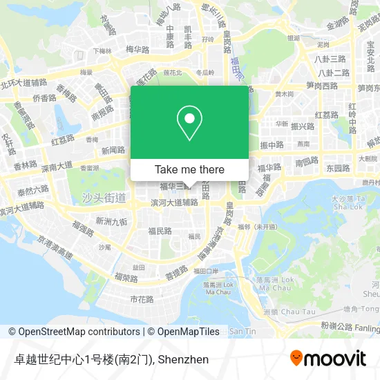 卓越世纪中心1号楼(南2门) map