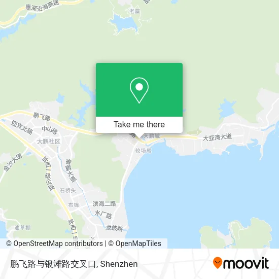 鹏飞路与银滩路交叉口 map