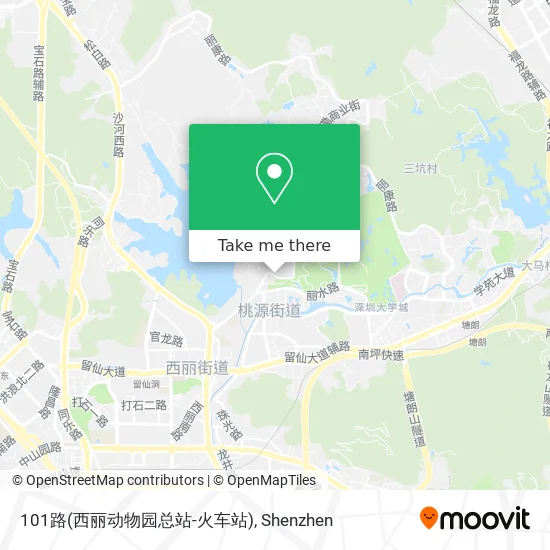 101路(西丽动物园总站-火车站) map