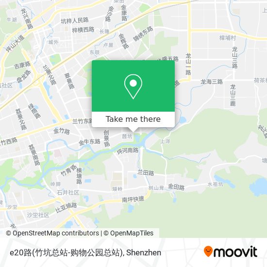 e20路(竹坑总站-购物公园总站) map