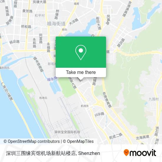 深圳三围缘宾馆机场新航站楼店 map