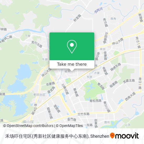 禾场吓住宅区(秀新社区健康服务中心东南) map