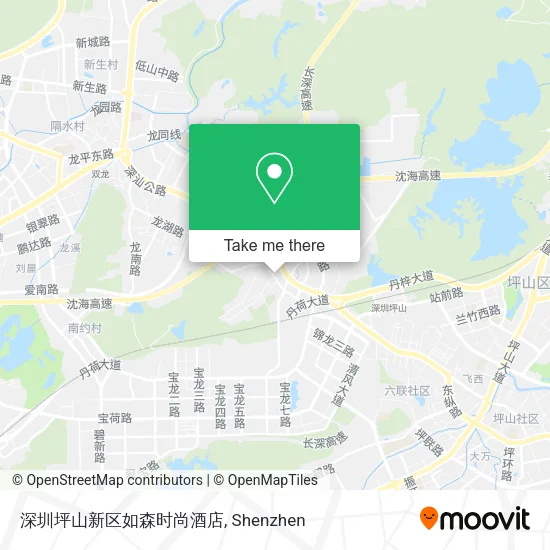 深圳坪山新区如森时尚酒店 map