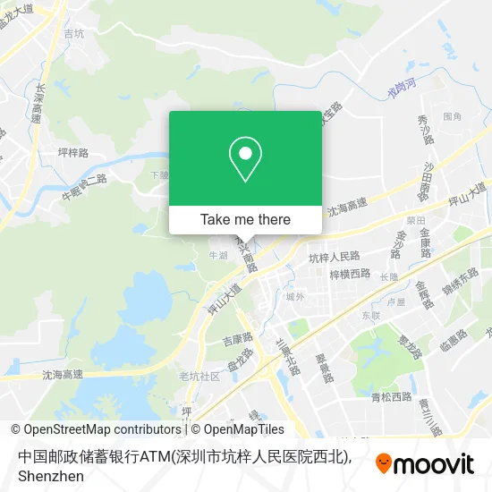 中国邮政储蓄银行ATM(深圳市坑梓人民医院西北) map