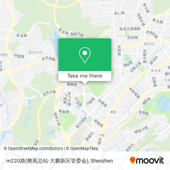 m220路(教苑总站-大鹏新区管委会) map