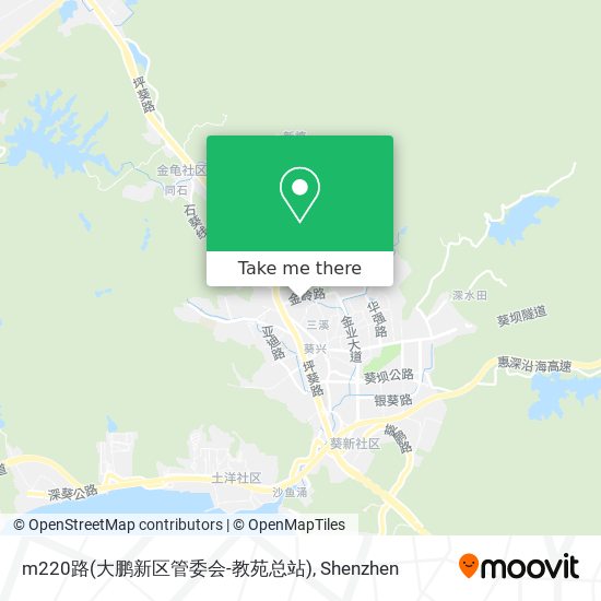 m220路(大鹏新区管委会-教苑总站) map