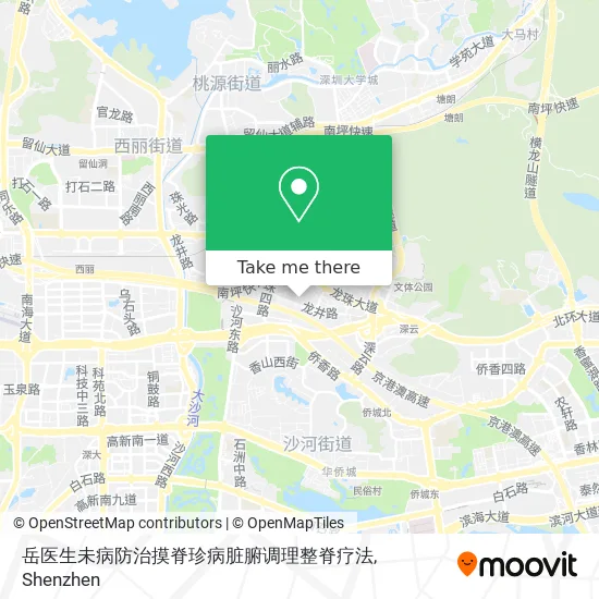 岳医生未病防治摸脊珍病脏腑调理整脊疗法 map
