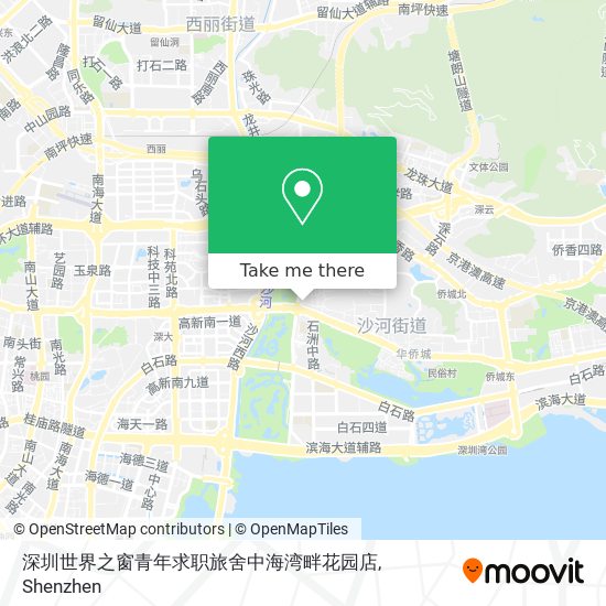 深圳世界之窗青年求职旅舍中海湾畔花园店 map
