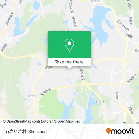 石岩料坑村 map