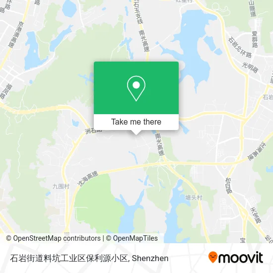 石岩街道料坑工业区保利源小区 map