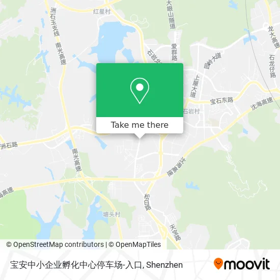 宝安中小企业孵化中心停车场-入口 map