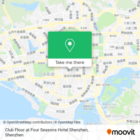 Club Floor at Four Seasons Hotel Shenzhen map