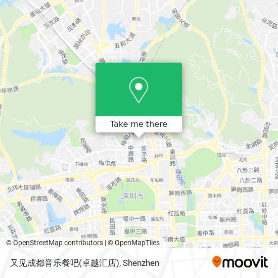 又见成都音乐餐吧(卓越汇店) map