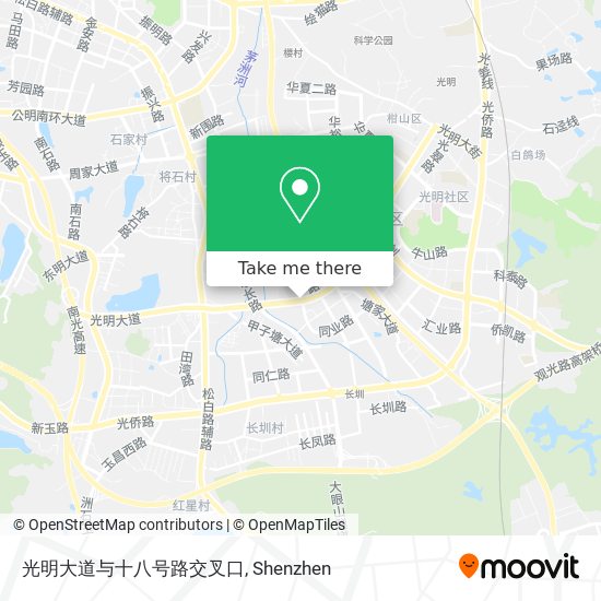 光明大道与十八号路交叉口 map