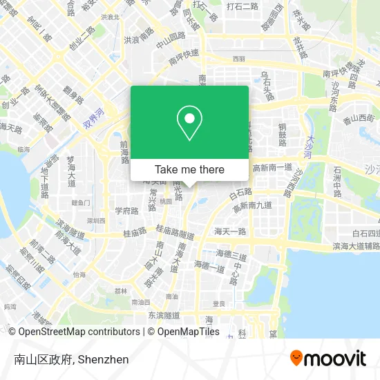 南山区政府 map