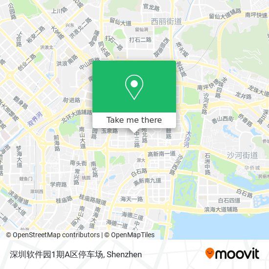深圳软件园1期A区停车场 map