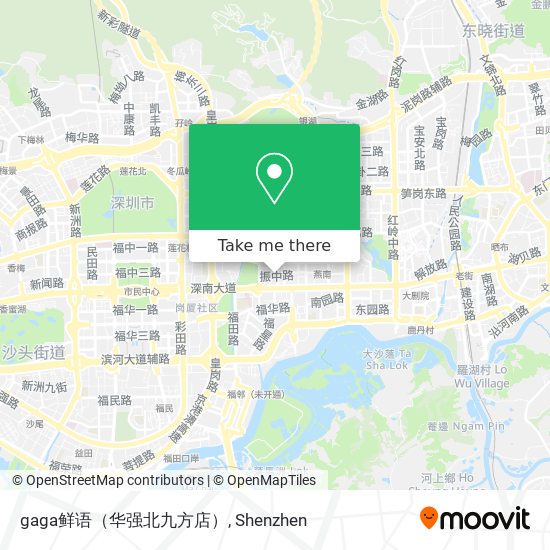 gaga鲜语（华强北九方店） map