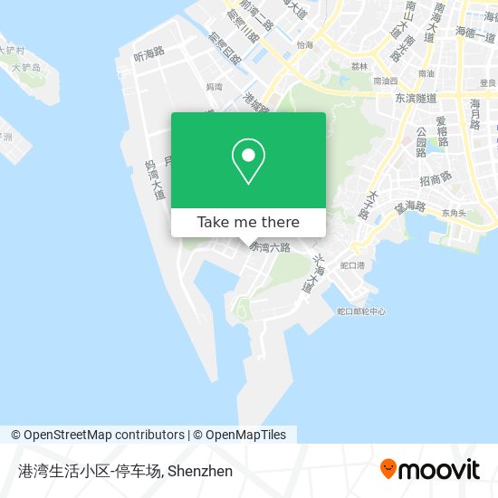 港湾生活小区-停车场 map
