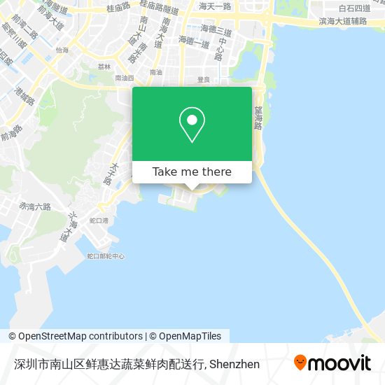深圳市南山区鲜惠达蔬菜鲜肉配送行 map