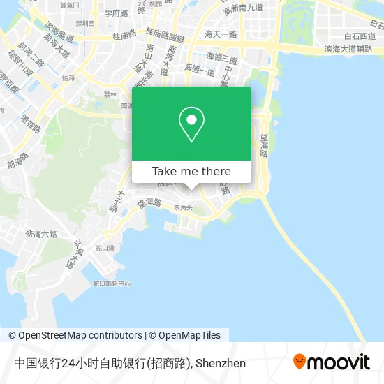中国银行24小时自助银行(招商路) map