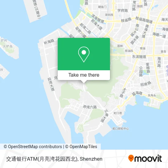 交通银行ATM(月亮湾花园西北) map