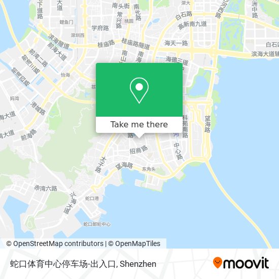 蛇口体育中心停车场-出入口 map