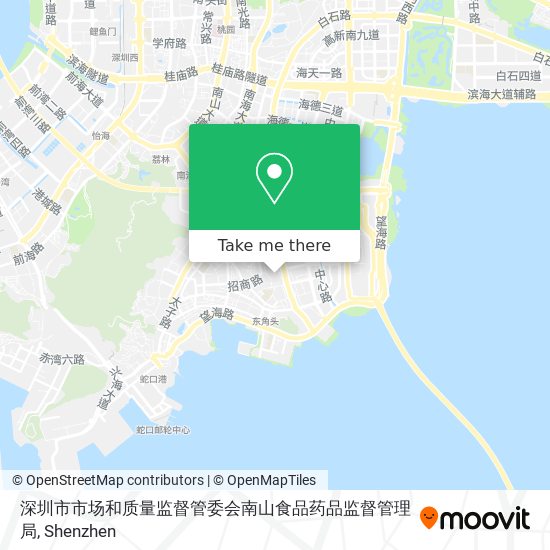 深圳市市场和质量监督管委会南山食品药品监督管理局 map